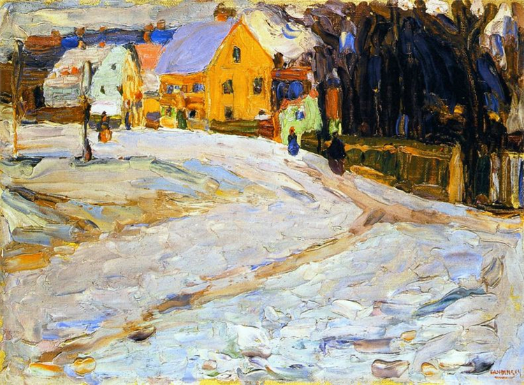 Schwabing - Nikolaiplatz 1902 Kandinsky Abstract Oil Painting